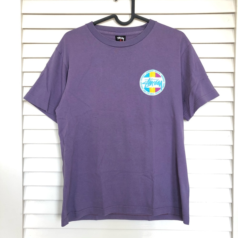 Stussy Vintage Logo Purple T-Shirt